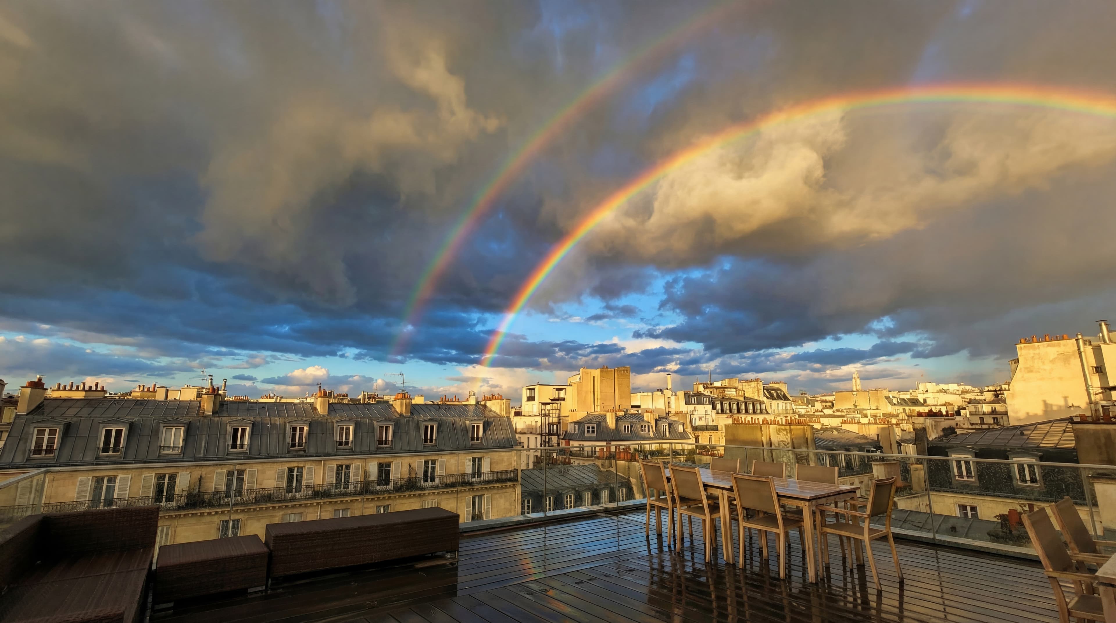 Espace de coworking avec vue panoramique sur Paris depuis le 9ème arrondissement
